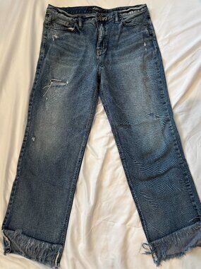 Silver Jeans Women’s Size 30 / 27 Vintage Ankle Straight Leg Distressed Jeans